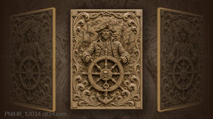 Anchor below the wheel in a storm 3d STL model