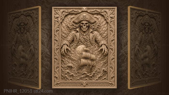 Bony grin above a storm lit moon 3d STL model