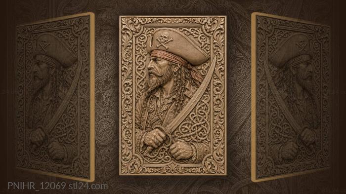 Tricorn with skull and eye sash 3d STL model