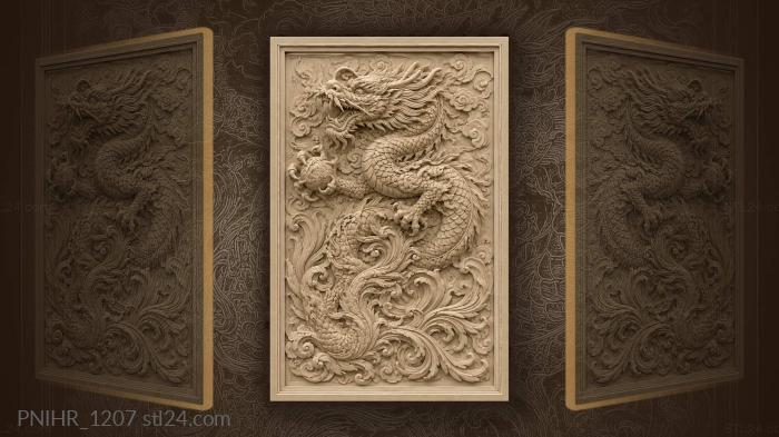 Dragon gripping an orb in claws 3d STL model
