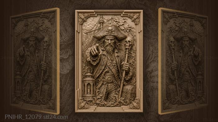 Lantern and a skull topped staff 3d STL model