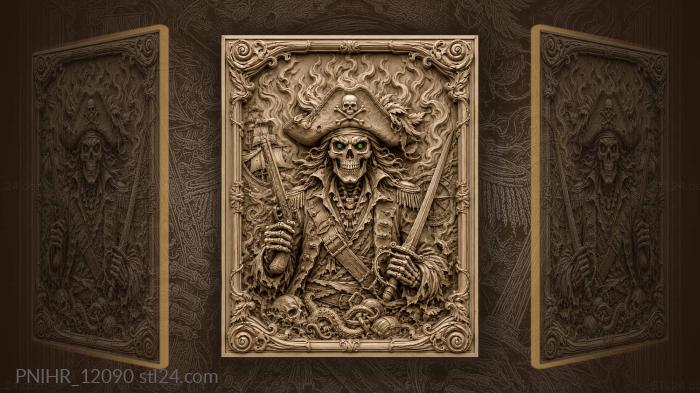 Green fire in the eye sockets 3d STL model