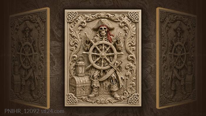 Red scarf and a treasure chest below 3d STL model