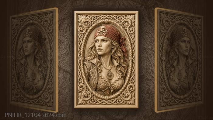 Compass pendant under the red bandana 3d STL model
