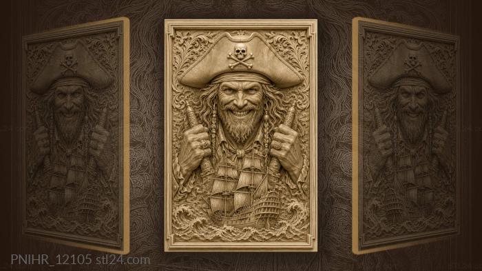 Toothy grin above a tall sterned ship 3d STL model