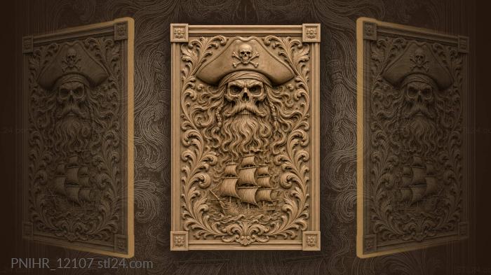 Long beard under a dead face 3d STL model