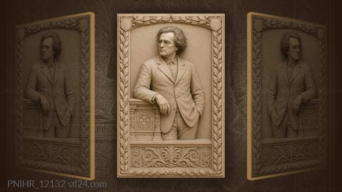 Malevich portrait with architectural detail · Ludwig van Beethoven 3d STL model