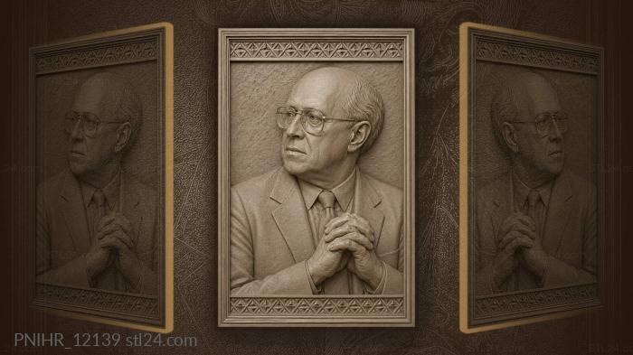Rostropovich portrait distinguished conductor maestro 3d STL model