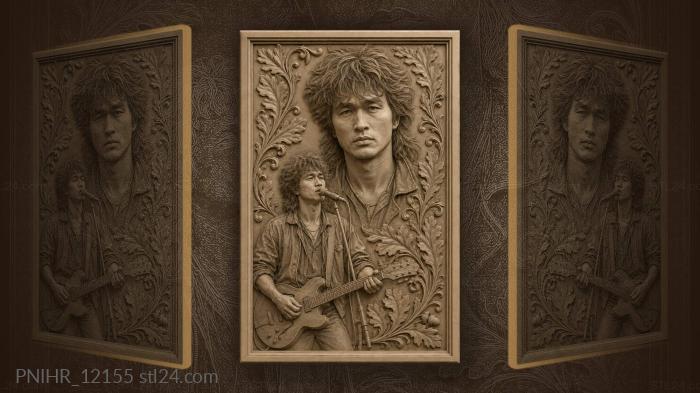 Viktor tsoi rock star portrait performance 3d STL model