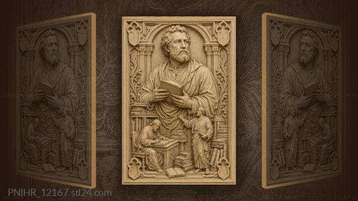 Mentor above his writing students 3d STL model