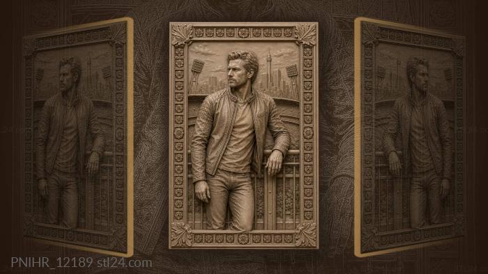 Henry Cavill by the stadium railing 3d STL model