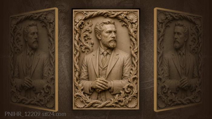 Suited man with folded hands 3d STL model