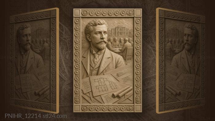 Formal portrait with distant meeting 3d STL model