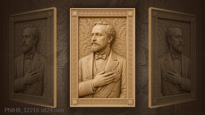 Distinguished gentleman with noble order · Napoleon III 3d STL model