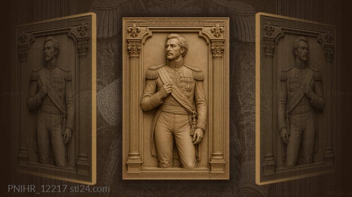 Joachim Murat between columns in uniform 3d STL model