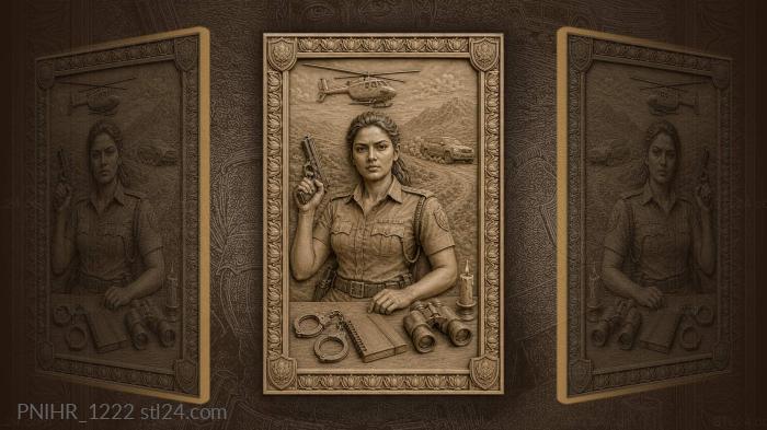 Detective with gear helicopter pursuit 3d STL model
