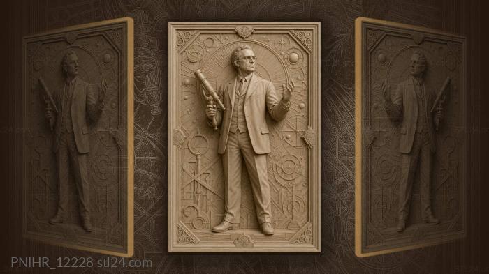 Alexander Zaraev among stars and a compass · Albert Einstein 3d STL model