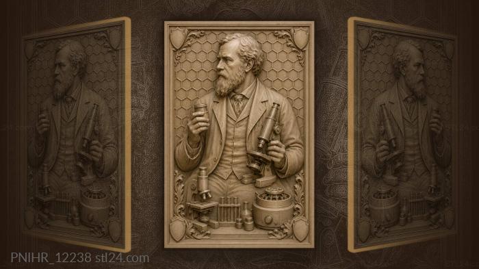 Pyotr Prokopovich by the honeycomb · Louis Pasteur 3d STL model