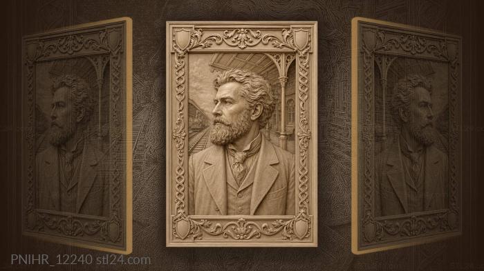 Pavel Melnikov at the railway station 3d STL model