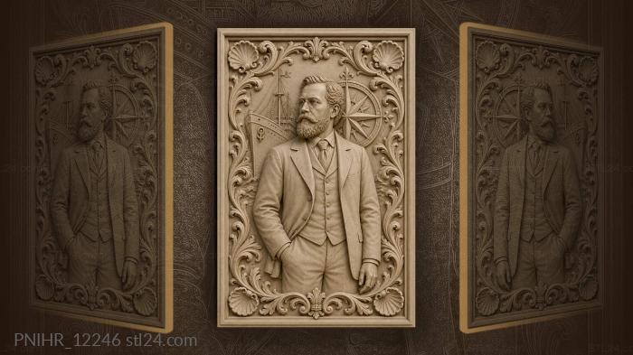 Ivan Krusenstern by the ship and compass 3d STL model
