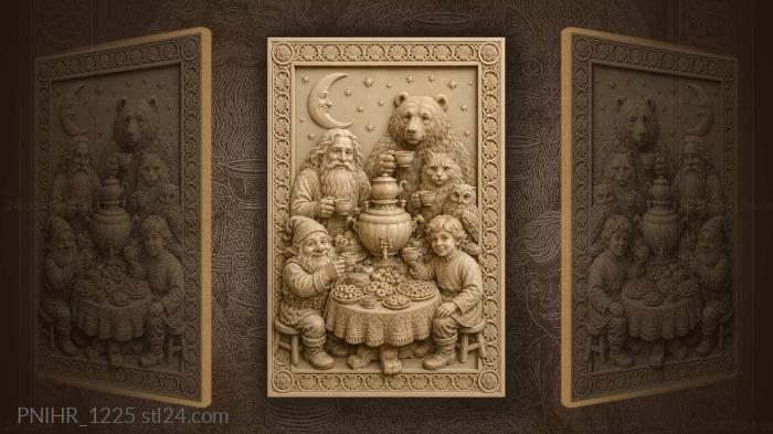 Fairytale tea party under the moon 3d STL model
