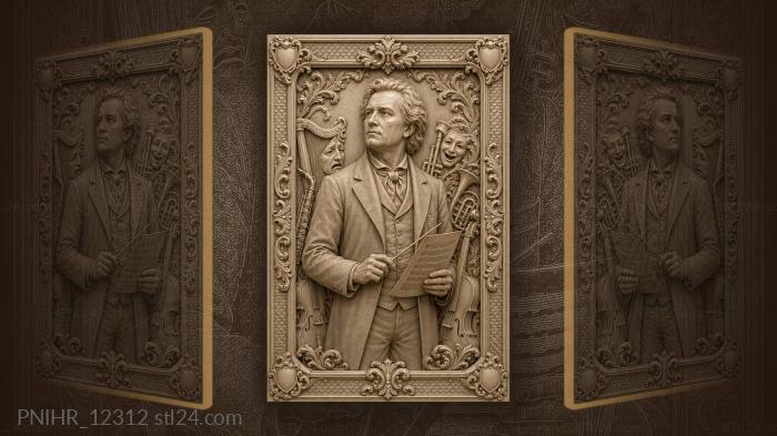 Pyotr Tchaikovsky conducting an orchestra · Ludwig van Beethoven 3d STL model