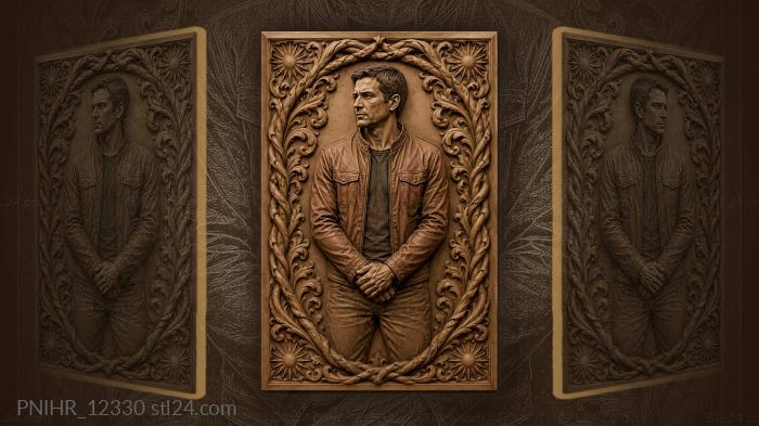 John Wick in a leather jacket 3d STL model