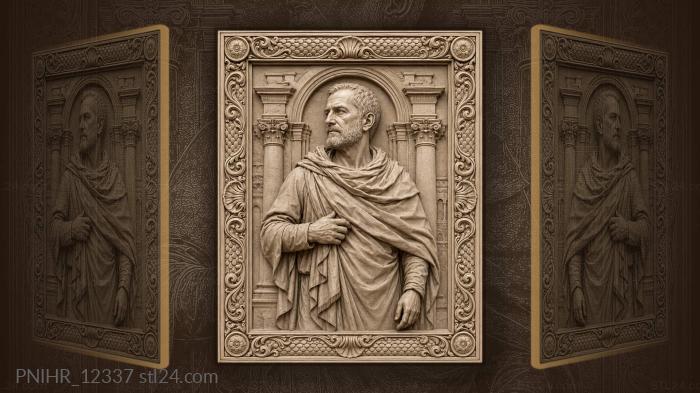 Marcus Aurelius among Roman columns 3d STL model