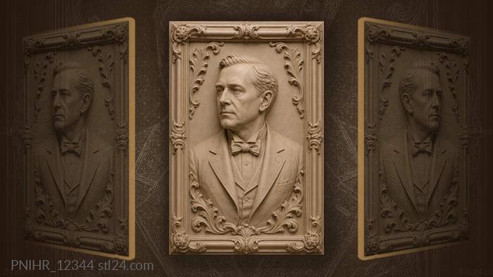 Sergei Diaghilev in a suit with a bow tie 3d STL model