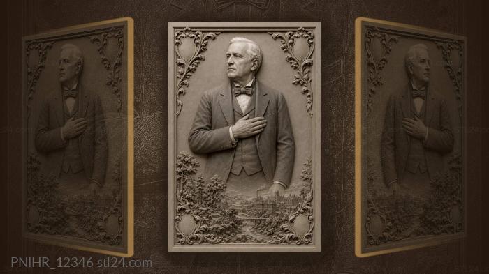 Savva Morozov overlooking his hometown · Thomas Edison 3d STL model