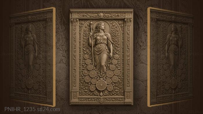 Figure with staff dried fruit tiers 3d STL model