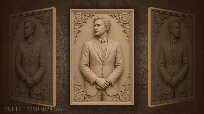 Feodor Chaliapin beneath a lyre 3d STL model