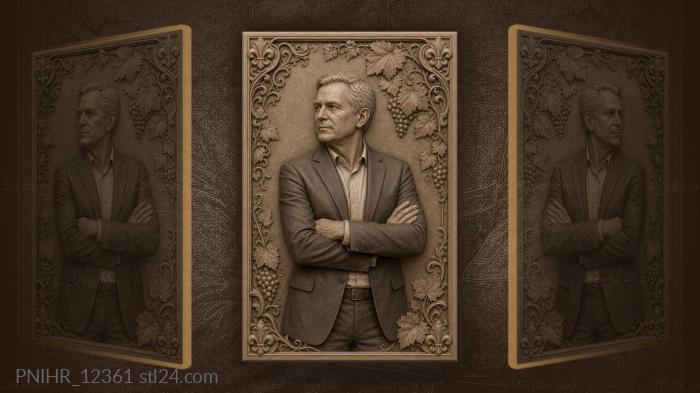 George Clooney among grapevines 3d STL model