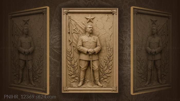 Joseph Stalin against the Kremlin skyline 3d STL model