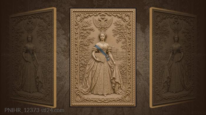 Empress Alexandra Feodorovna with a fan 3d STL model