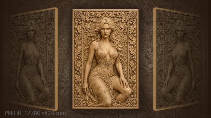 Selene in a gown of stars 3d STL model