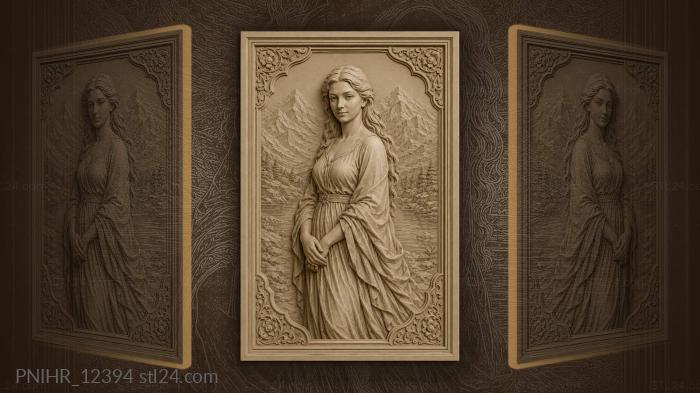 Undine by the mountain lake 3d STL model