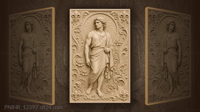 Apollo among lotus blossoms 3d STL model
