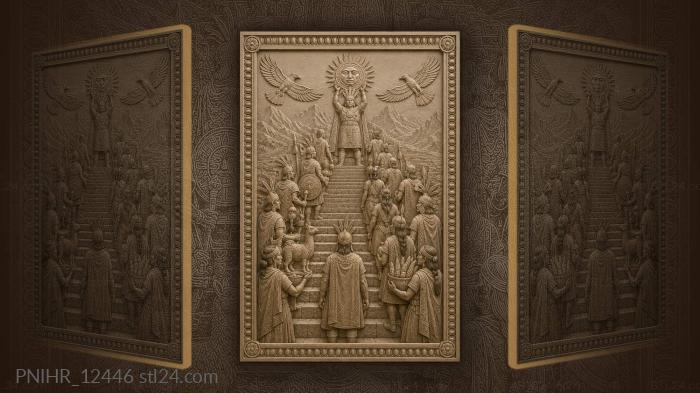 Inca sun procession majestic staircase 3d STL model