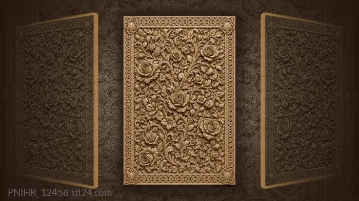 Rose canes woven into a solid mat 3d STL model