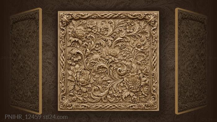 Leaves and small blossoms woven together 3d STL model
