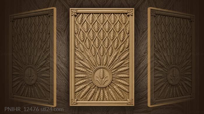 Golden wheat sunburst radiant field 3d STL model