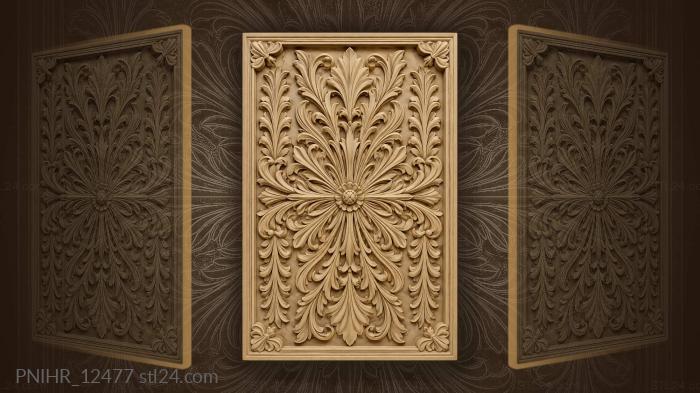 Floral sunburst with leafy borders 3d STL model