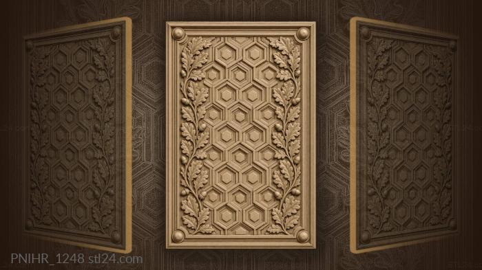 Honeycomb symmetry oak leaf border 3d STL model