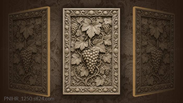 Vine inside a border of small shells 3d STL model