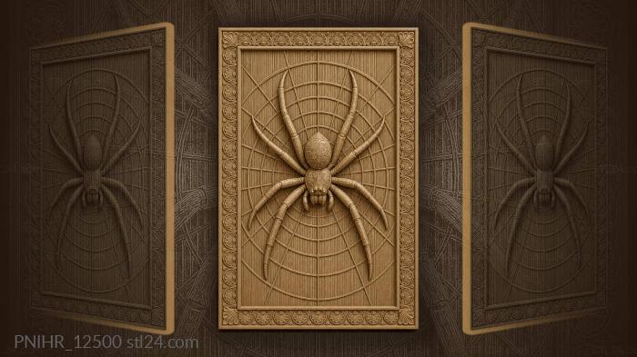 Rings spreading around the spider 3d STL model