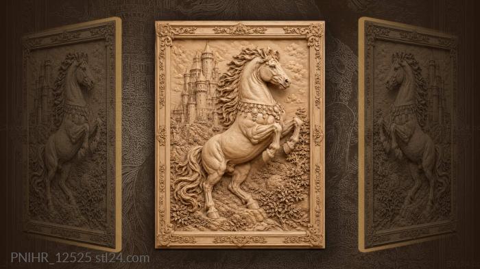 Gem collar under the castle towers 3d STL model