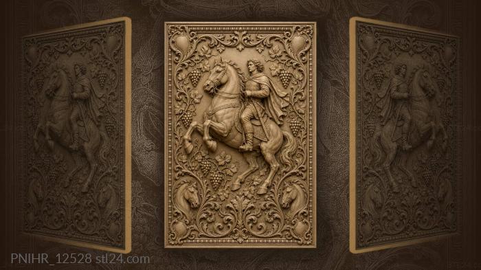 Horse and reins among grapevines 3d STL model
