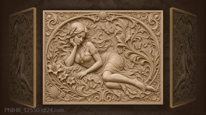 Butterfly dream gentle female repose 3d STL model