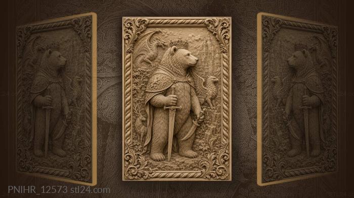 Crown and dagger among strange creatures 3d STL model